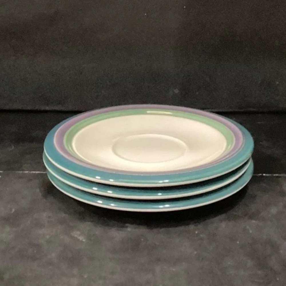 Pfaltzgraff‎ Mountain Shadow Teacup & Saucers, Set of 3, Vintage Tableware